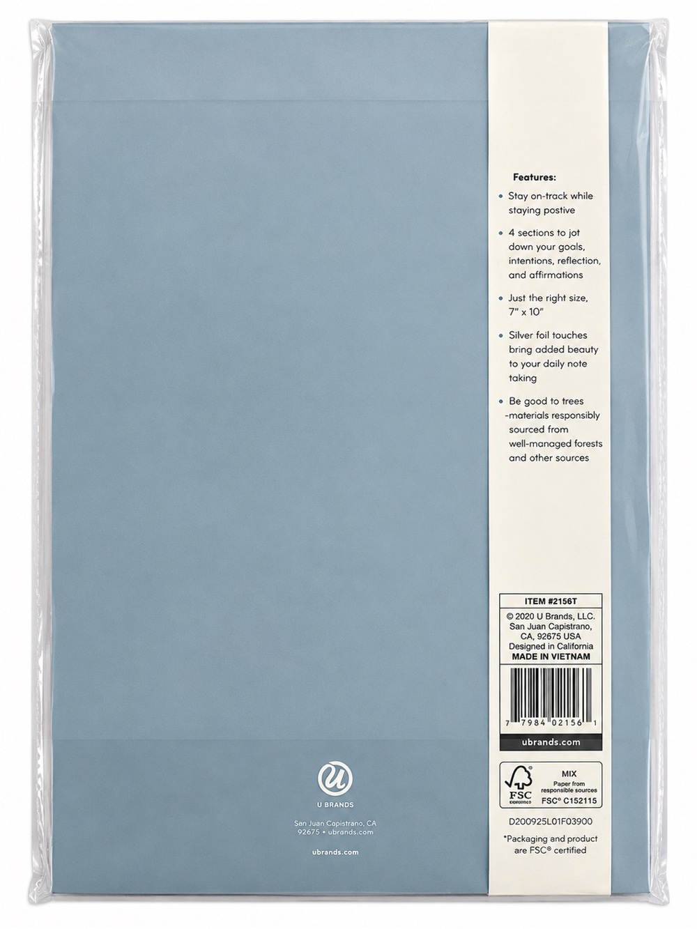 Make Today Beautiful Weekly Wellness Notepad - Light Blue - Picture 2 of 2